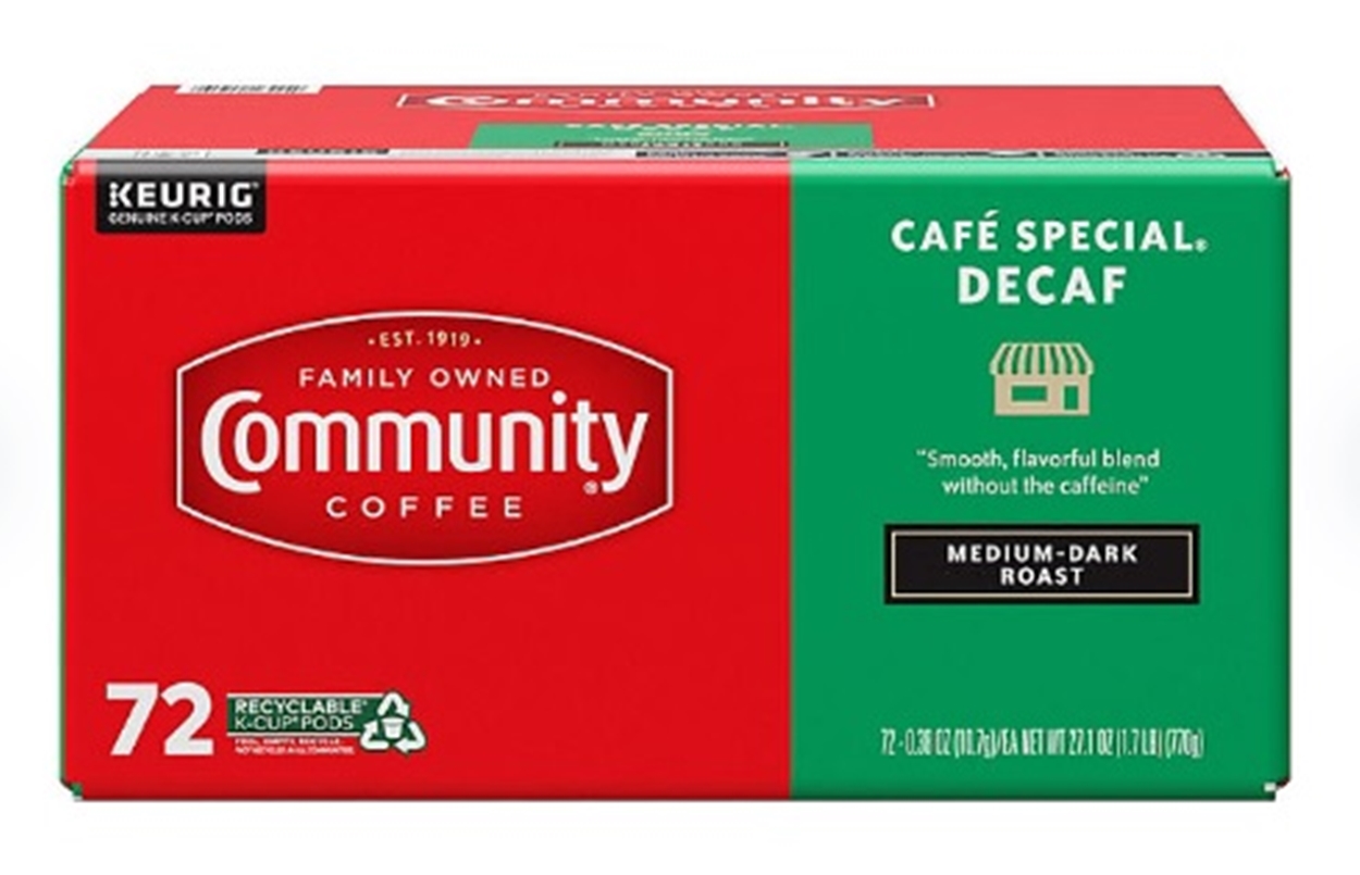 (image for) Community Coffee Caf Special Decaf Medium-Dark Roast Single Serve 72 ct. - Click Image to Close